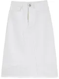 Jil Sander A-line panelled denim skirt - White