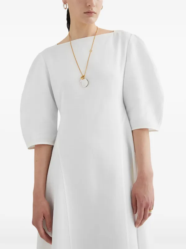 Jil Sander パフスリーブ ドレス | ホワイト | FARFETCH JP