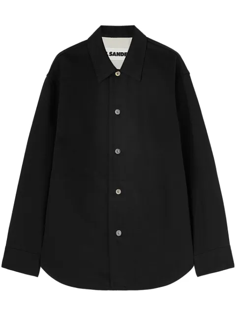 Jil Sander camisa de mezclilla con parche del logo