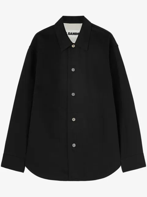 Jil Sander chemise en jean à patch logo