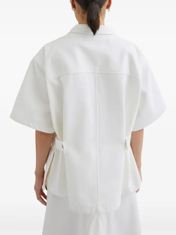 アウターその他 JIL SANDER Women Outer J40AF0155J45039 100 WHITE Jil Sander Padded Shirt Jacket | White | FARFETCH