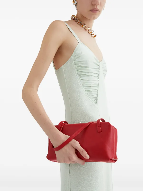 Jil Sander Goji Pillow Leather Shoulder Bag | Red | FARFETCH