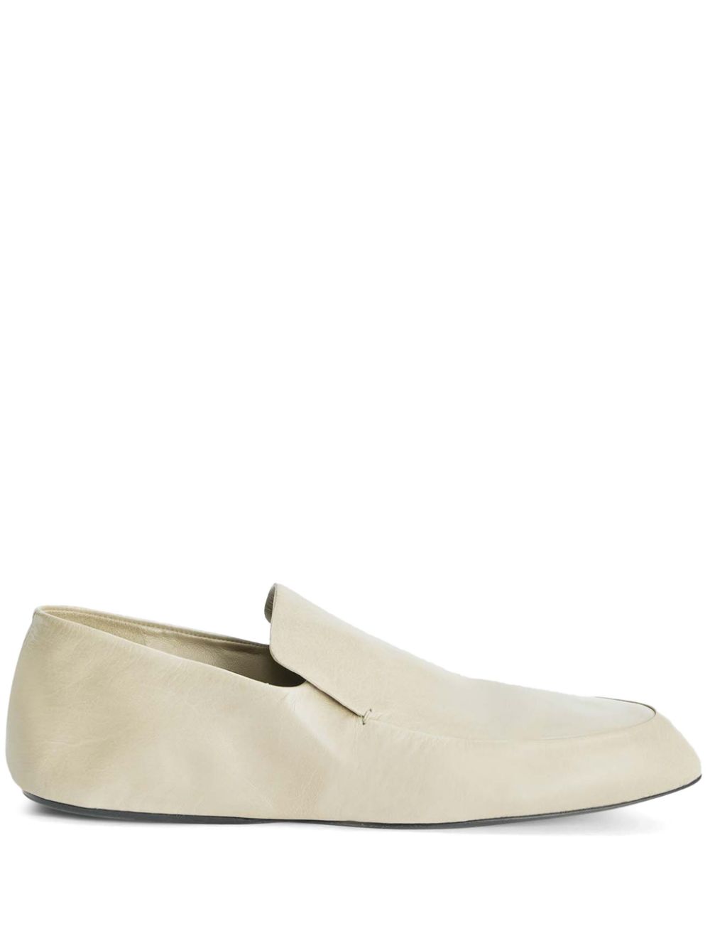 Jil Sander Leren loafers Beige