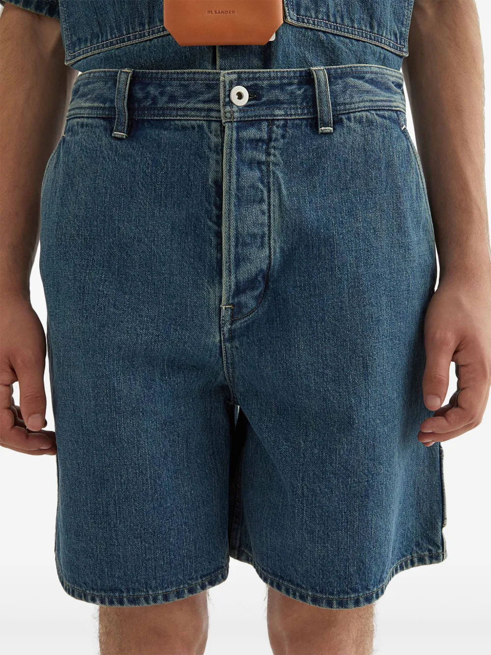 Jil Sander Denim shorts Blauw