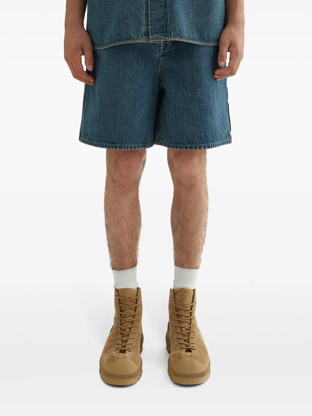 Jil Sander Denim shorts Blauw