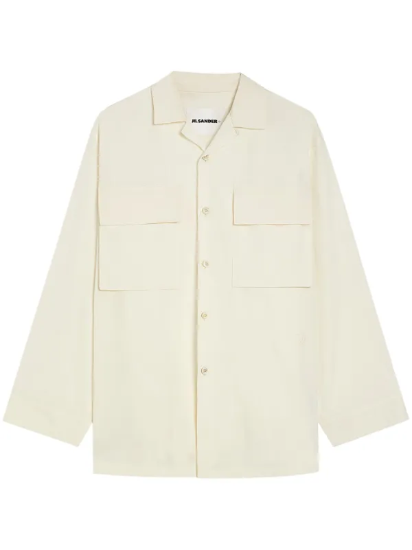 Jil Sander フラップポケット シャツ | ホワイト | FARFETCH JP