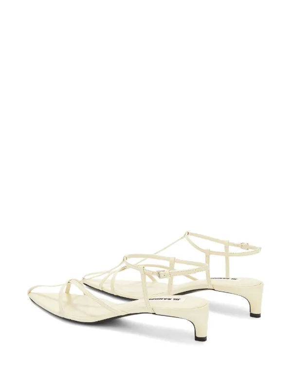 福袋 売れ残り Jil Sander JP FARFETCH | ホワイト | レザーサンダル ストラップ 靴