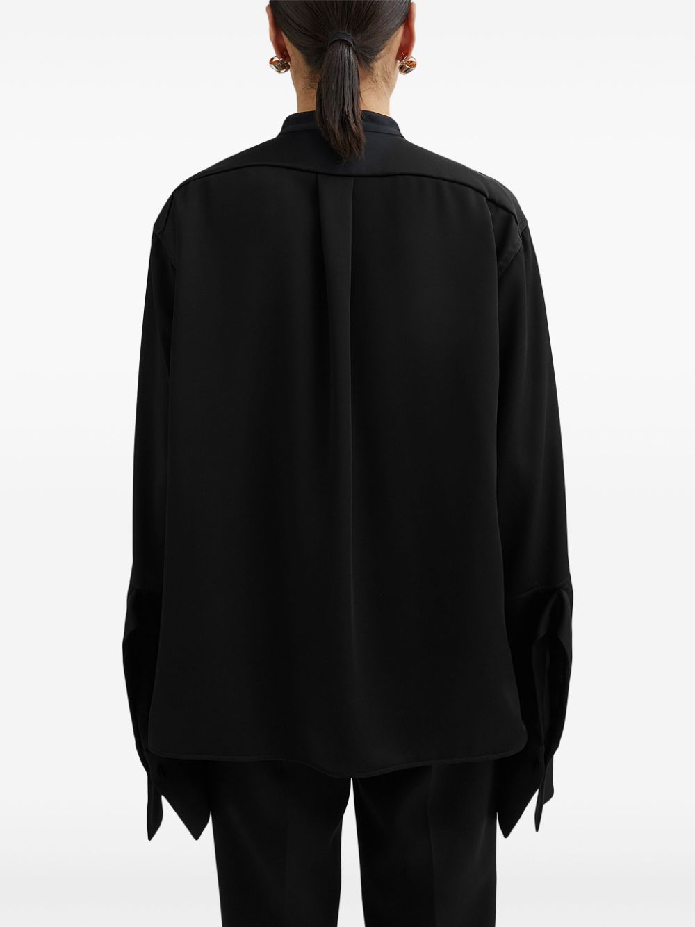 Jil Sander Blouse met verlaagde schouders Zwart