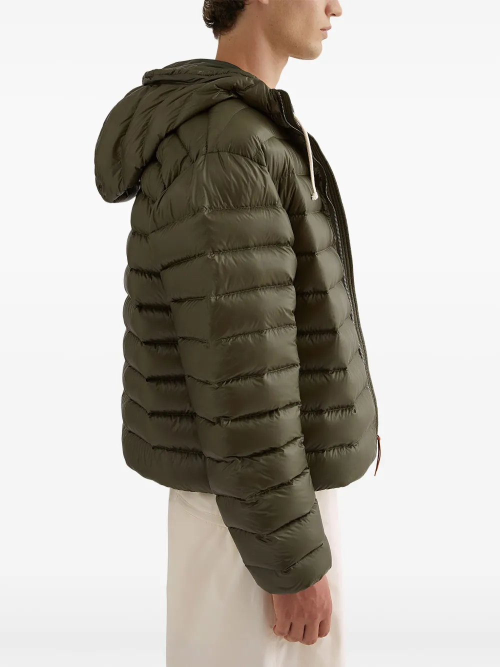 Jil Sander Donsjack met rits Groen