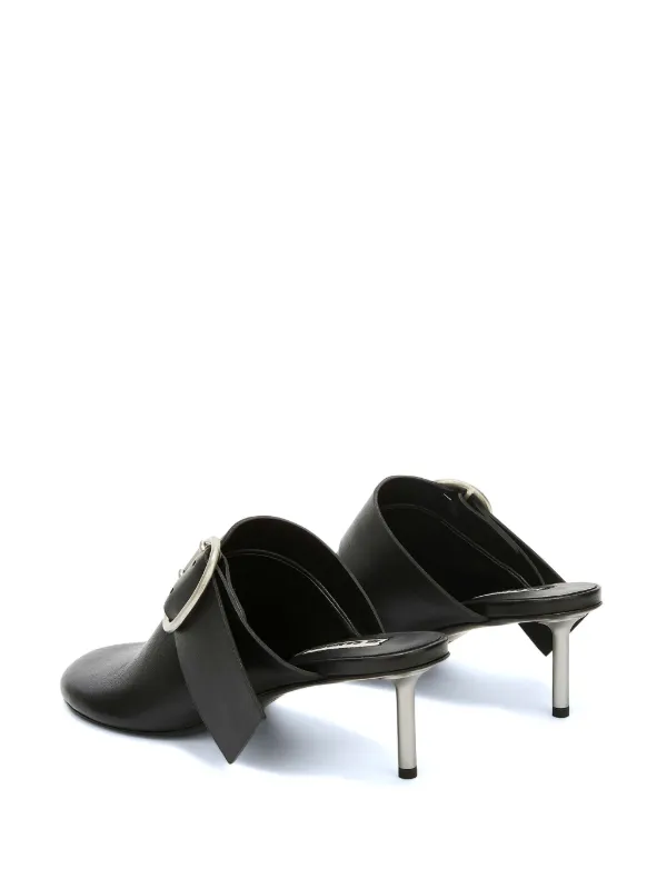 【関税&送料込】Jil Sander Black Leather Mules Jil Sander Buckled Mules | Black | FARFETCH CA