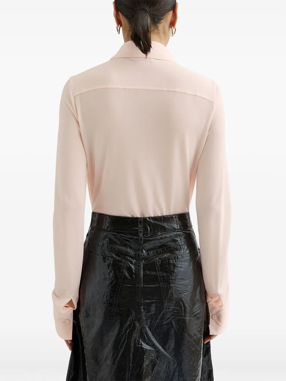 Jil Sander Blouse met ruches Roze