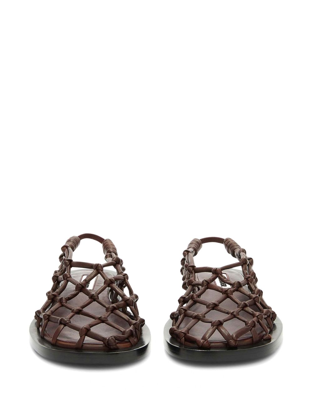 Jil Sander woven slingback sandals Brown