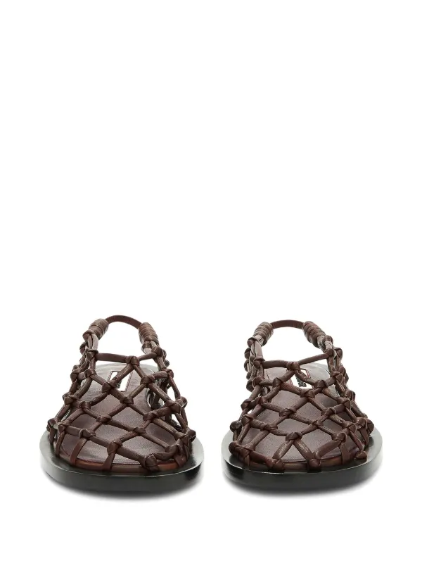 *JIL SANDER*スクエアトゥ スリングバックサンダル Jil Sander スリングバック サンダル | ブラウン | FARFETCH JP