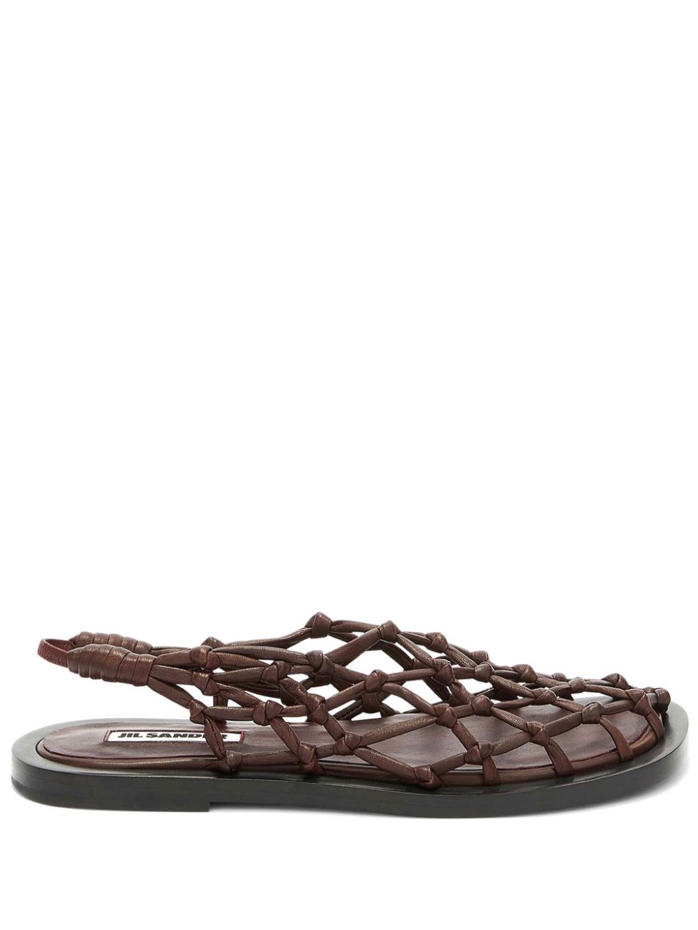 Jil Sander woven slingback sandals Brown