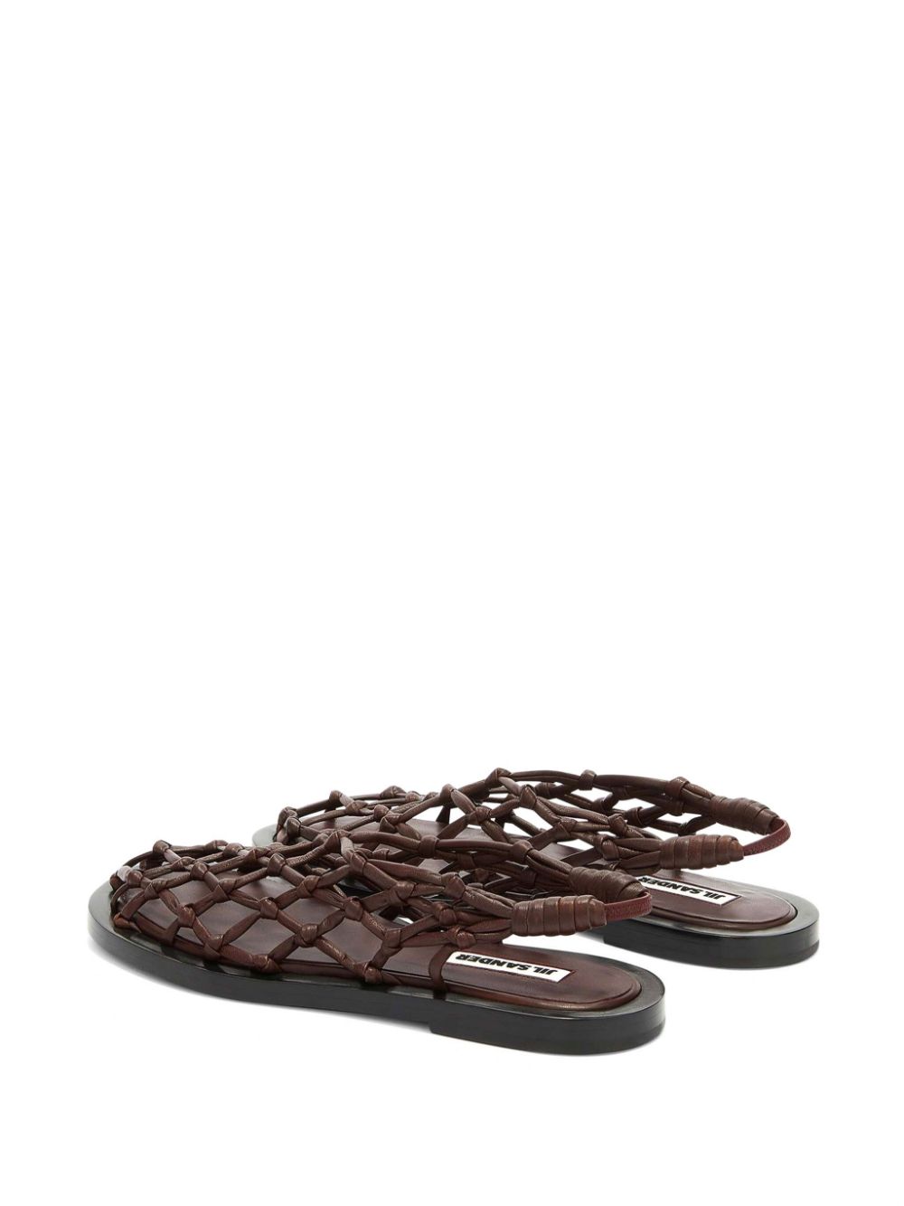 Jil Sander woven slingback sandals Brown