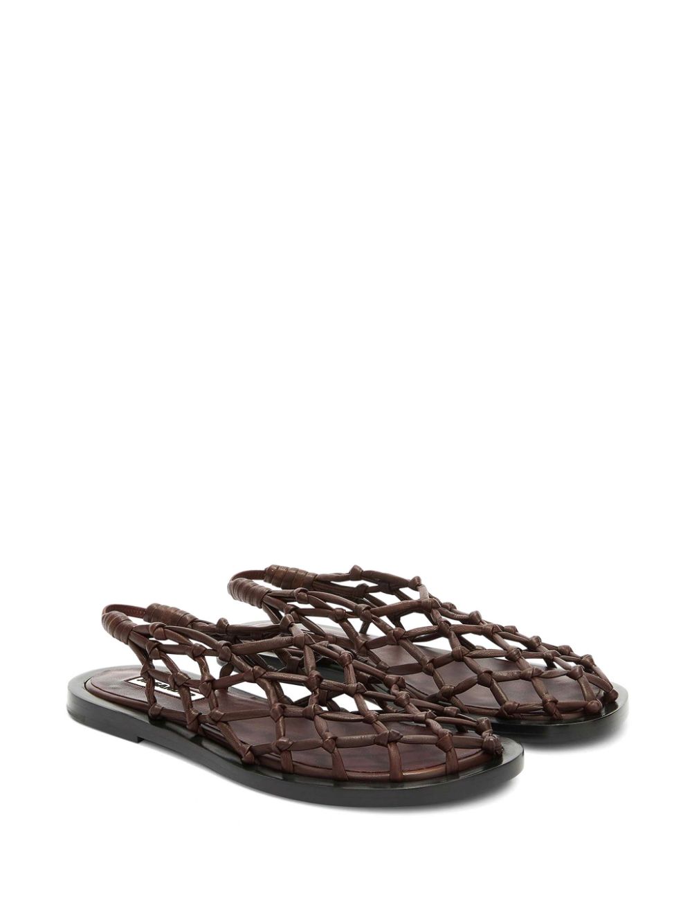 Jil Sander woven slingback sandals Brown