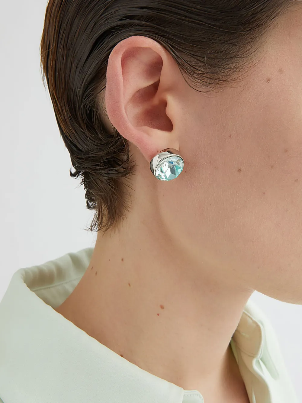 Jil Sander クリスタル装飾ピアス Jil Sander クリスタル ピアス | ブルー | FARFETCH JP