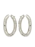 Jil Sander hammered hoop earrings - Silver