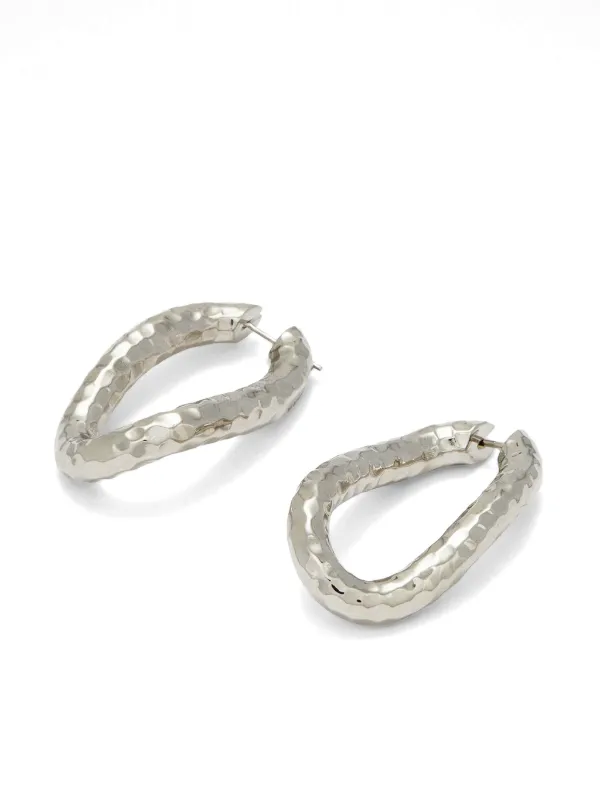 Jil Sander フープピアス | シルバートーン | FARFETCH JP