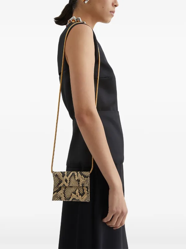 Jil Sander snakeskin-effect Folded Mini Bag | Neutrals