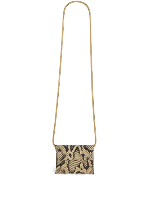 Jil Sander bolsa mini con efecto de piel de serpiente