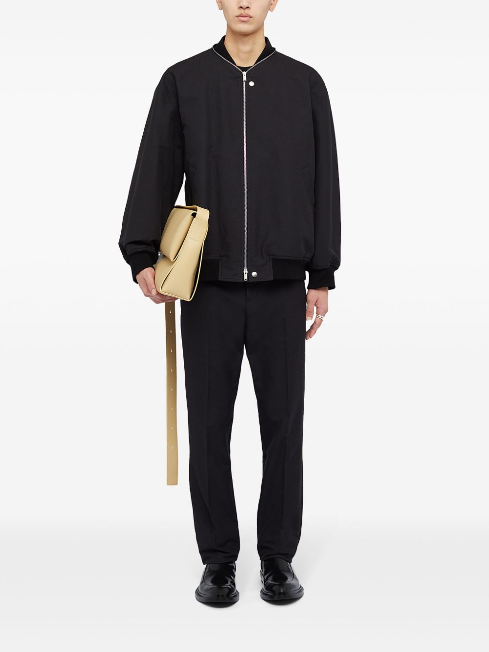 Jil Sander Bomberjack met rits - Zwart