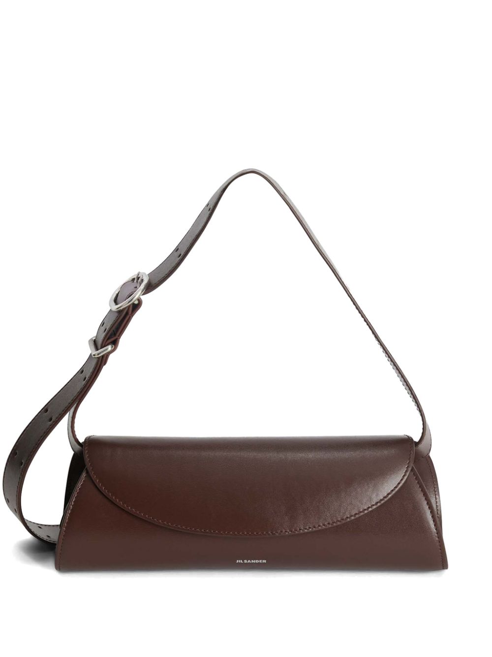 Jil Sander small Cannolo leather shoulder bag - Brown