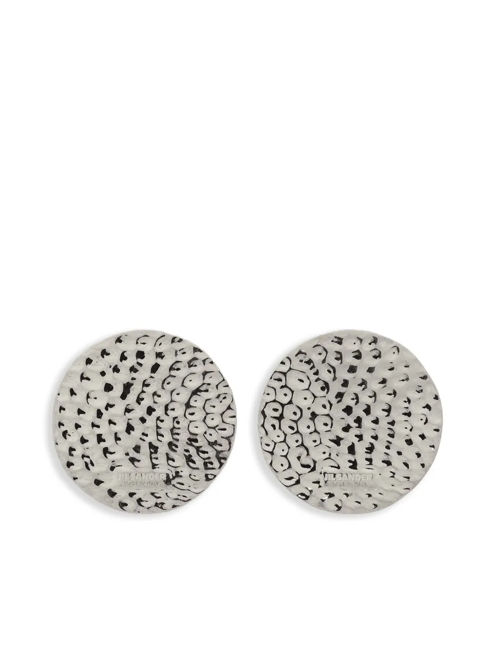 Jil Sander logo-engraved earrings | Silver | Image 1
