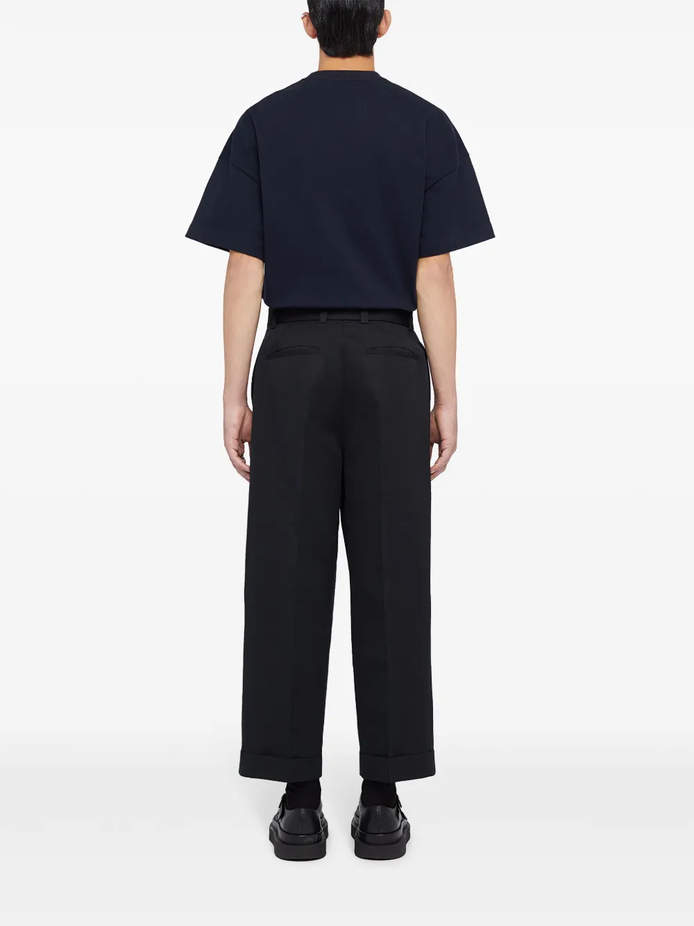 Jil Sander Broek met ceintuur Zwart