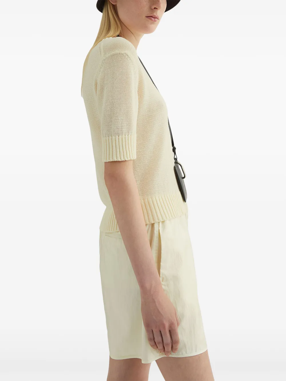 Jil Sander T-shirt met ronde hals Beige
