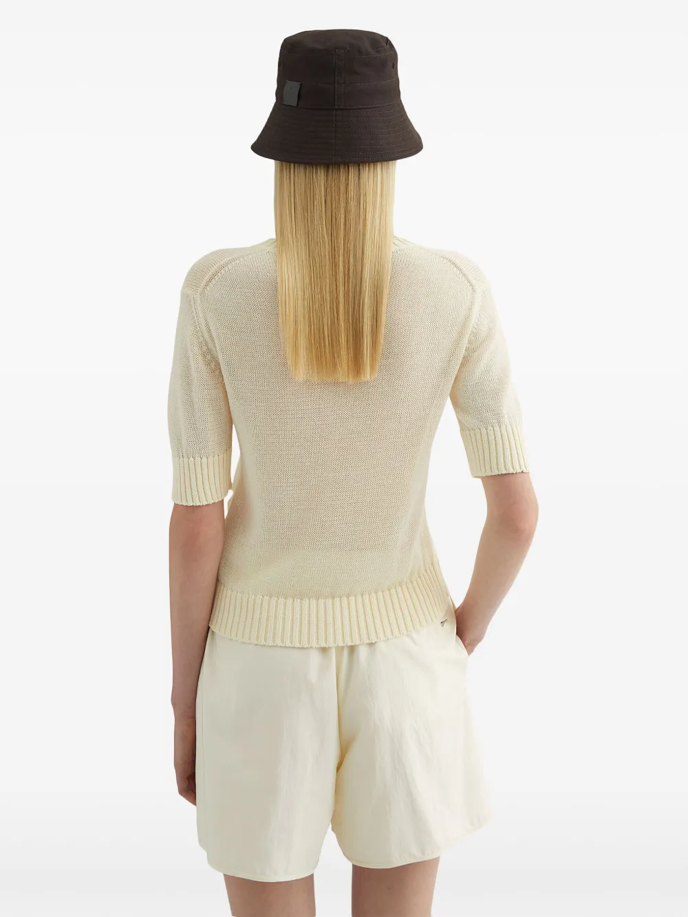 Jil Sander T-shirt met ronde hals Beige