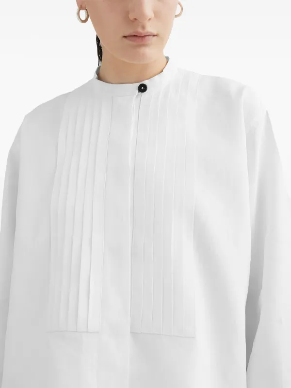 Jil Sander プリーツ ロングスリーブシャツ | ホワイト