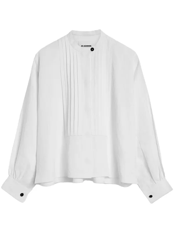 Jil Sander プリーツ ロングスリーブシャツ | ホワイト