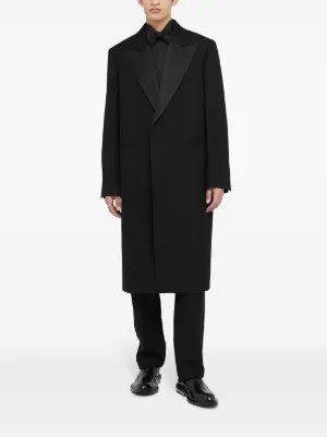 Jil Sander レザーカラーコート | ブラック | FARFETCH JP