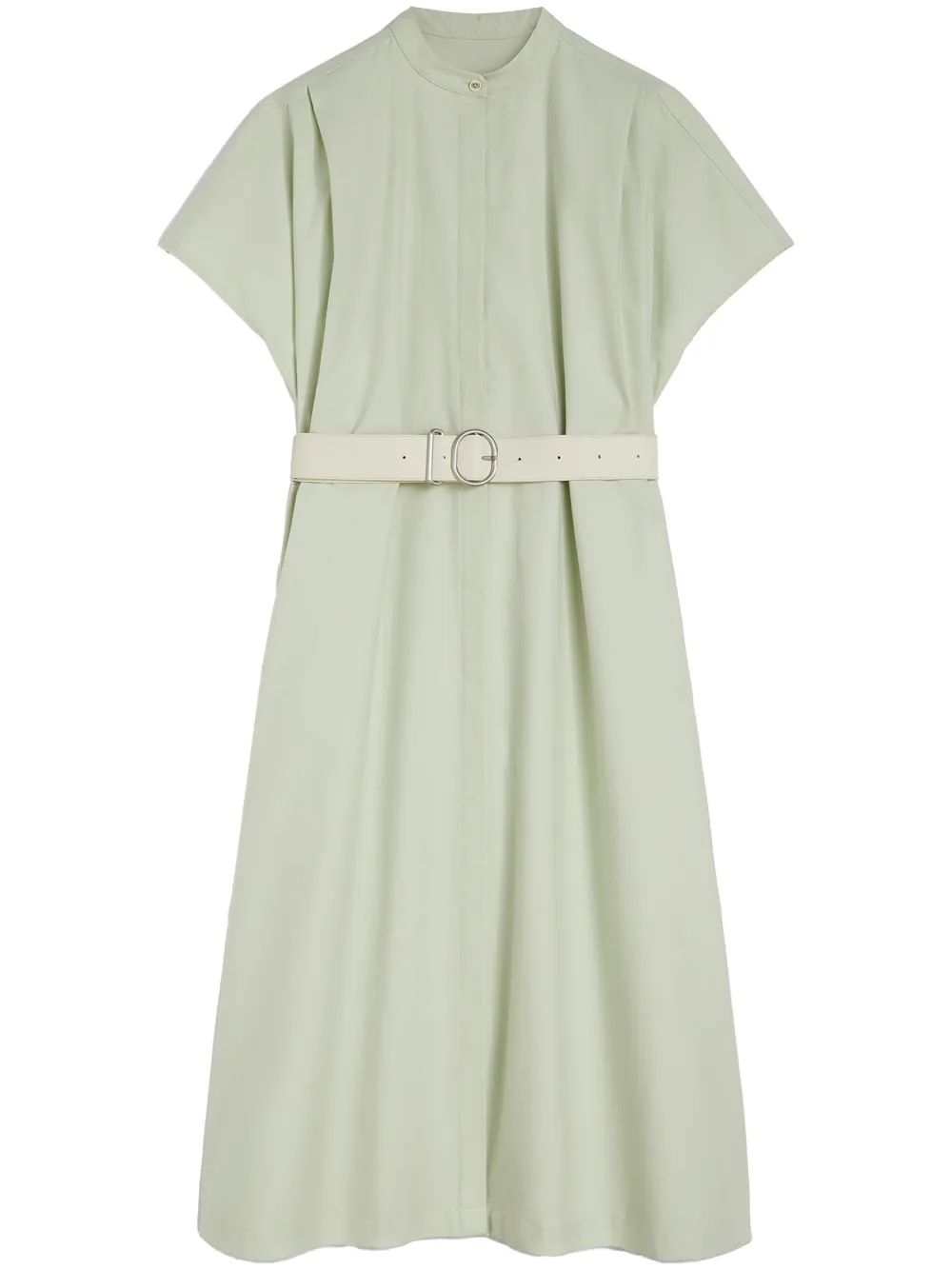 Jil Sander Midi-jurk met ceintuur Groen
