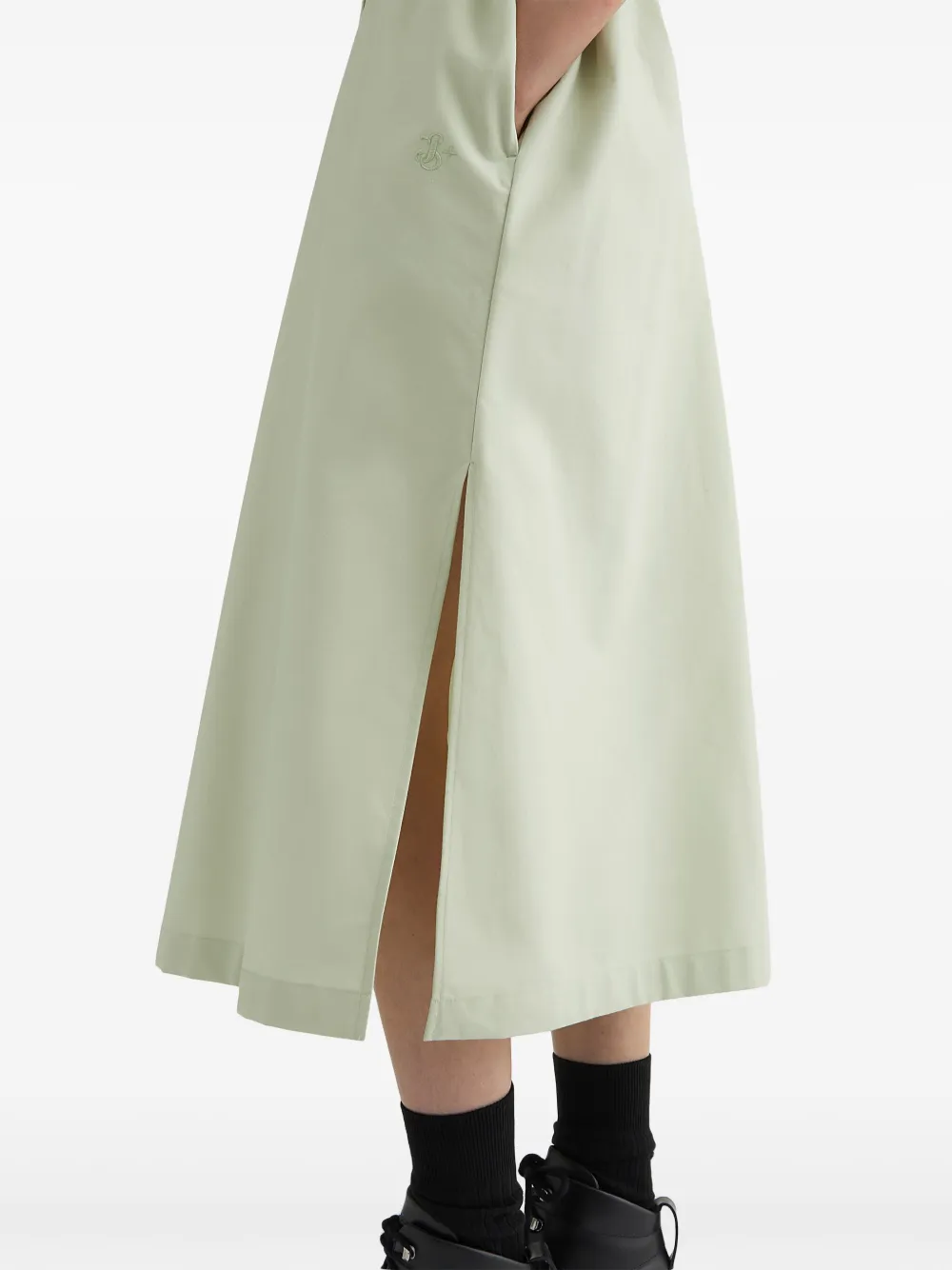 Jil Sander Midi-jurk met ceintuur Groen