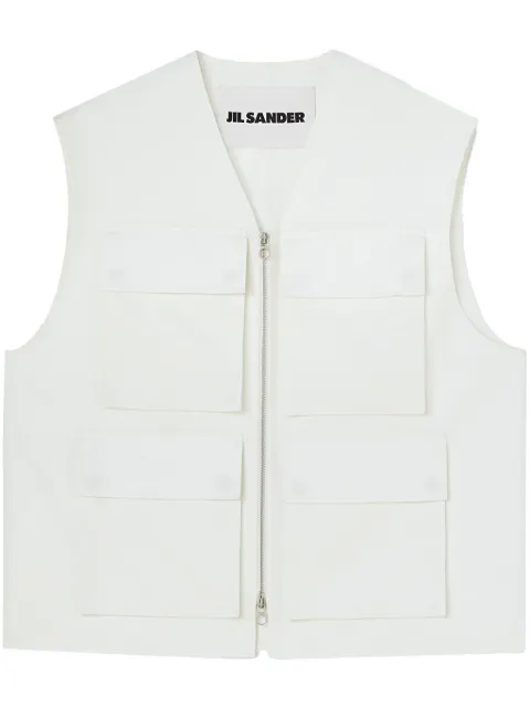 Jil Sander cargo zip-up vest