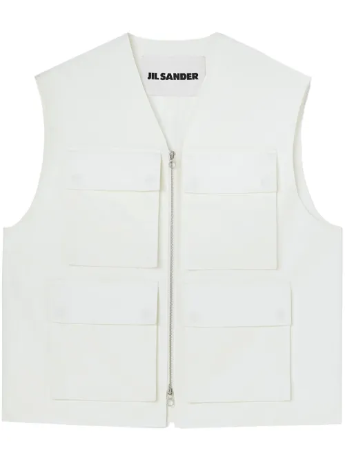 Gilet zippé à poches cargo - Jil Sander - Modalova