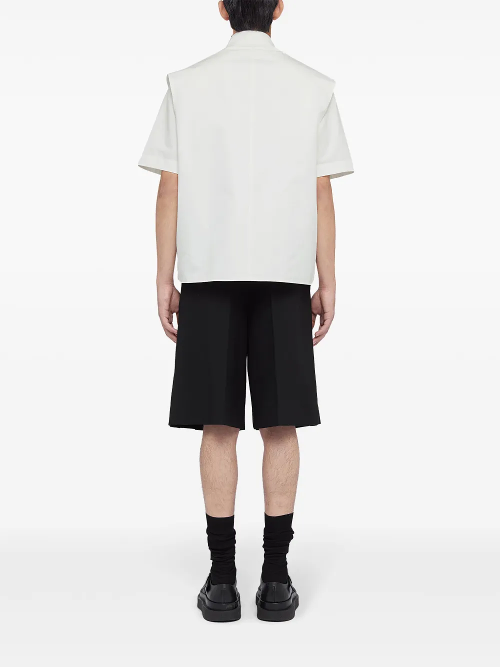 Jil Sander Cargo gilet met rits Wit