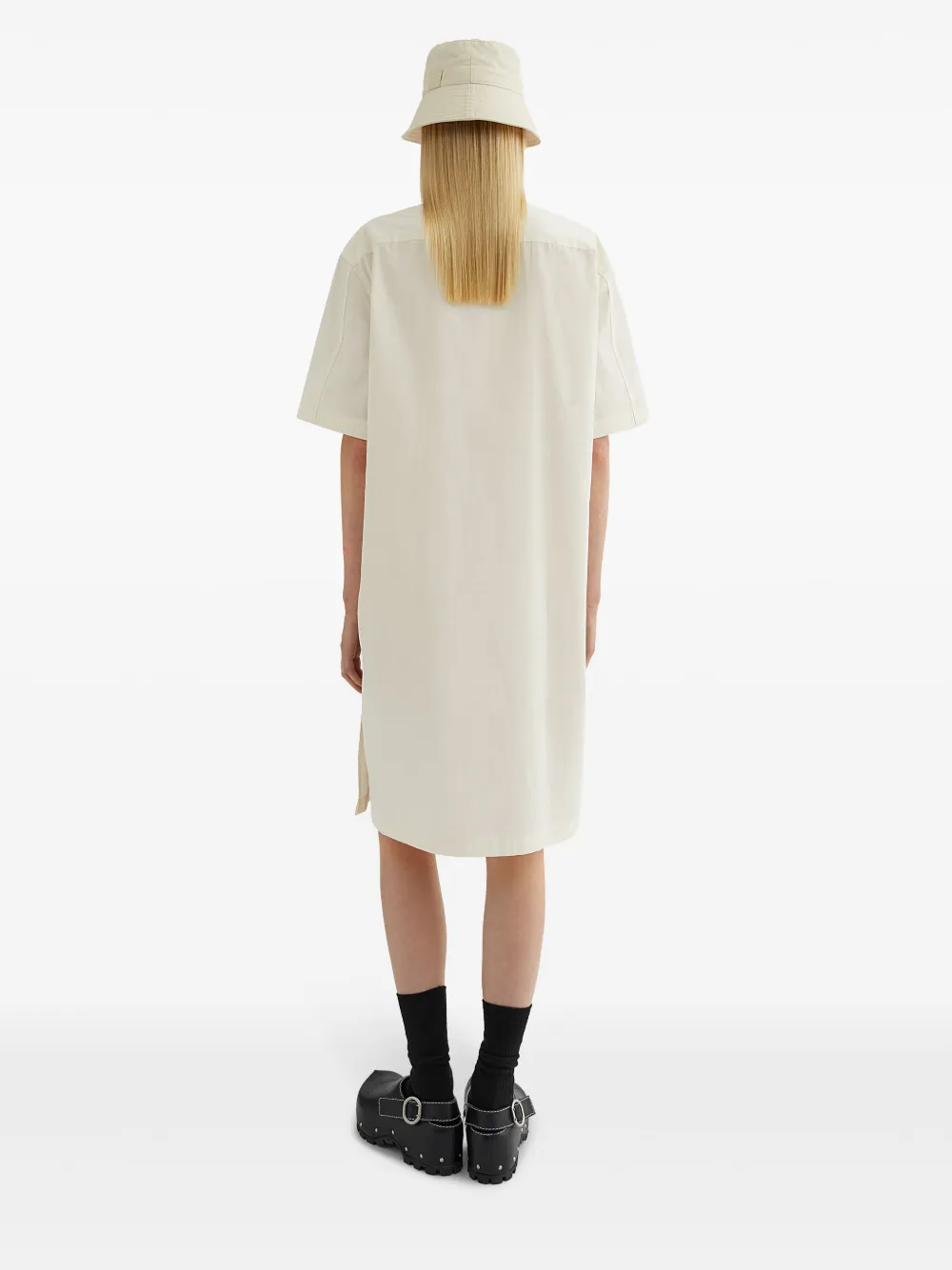 Jil Sander Katoenen shirtjurk Wit