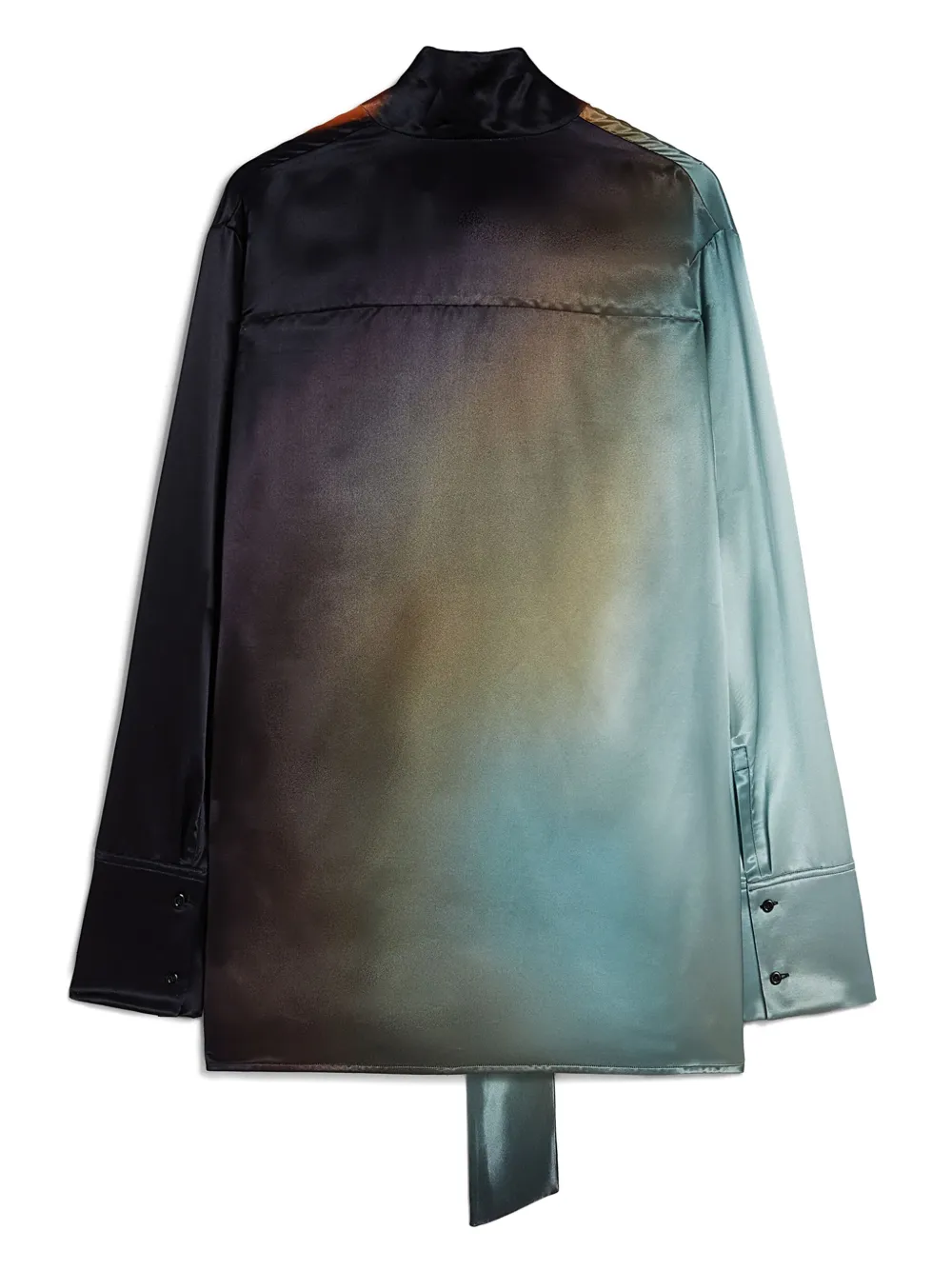 Jil Sander Hemd Mit Abstraktem Muster In Blau