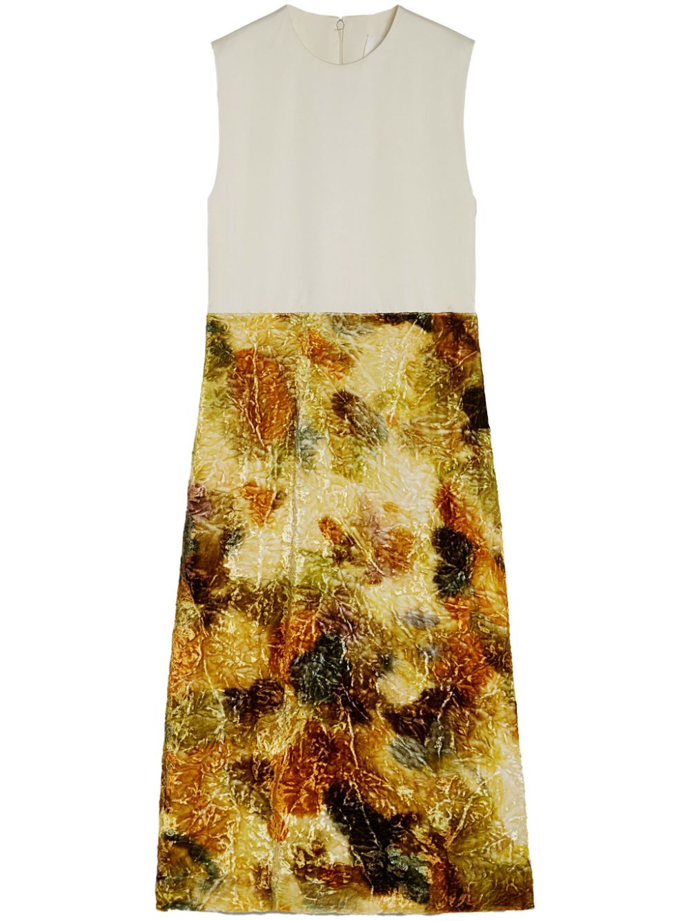 Jil Sander Midi-jurk met jacquard Wit