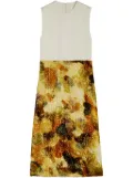 Jil Sander jacquard midi dress - White