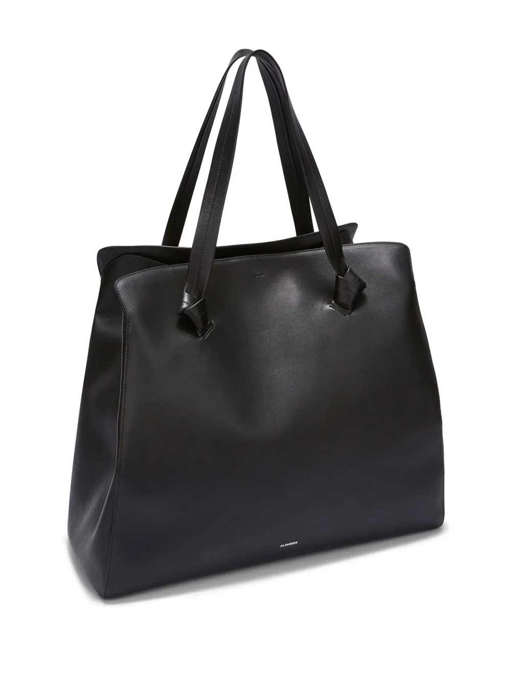 Jil Sander Grote shopper verfraaid met knoop Zwart