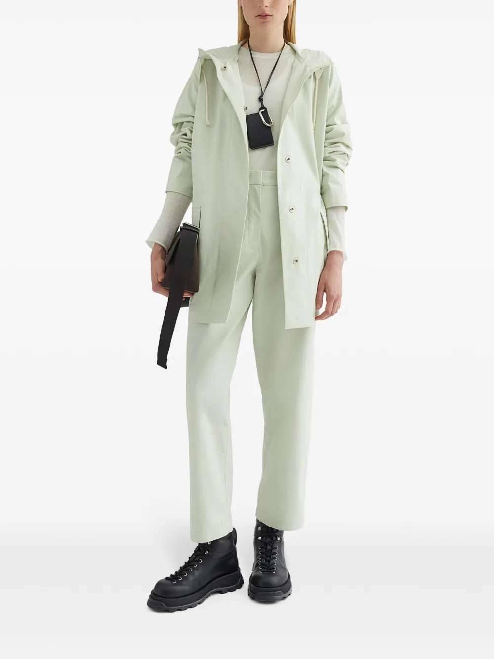Jil Sander Parka met capuchon Beige