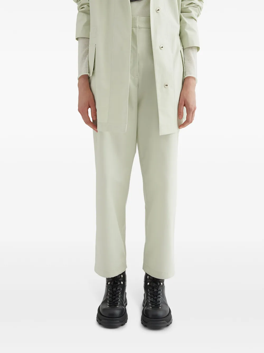 Jil Sander Broek met toelopende pijpen Groen