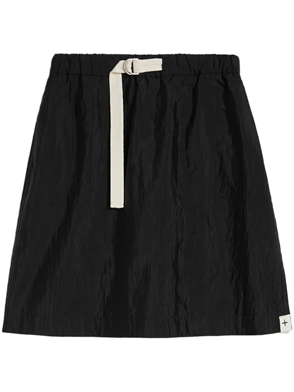 Jil Sander Buckled A-line Miniskirt in Black