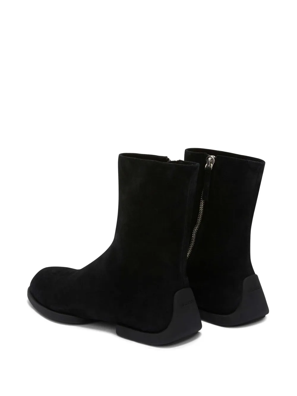 Jil Sander suede ankle boots Black