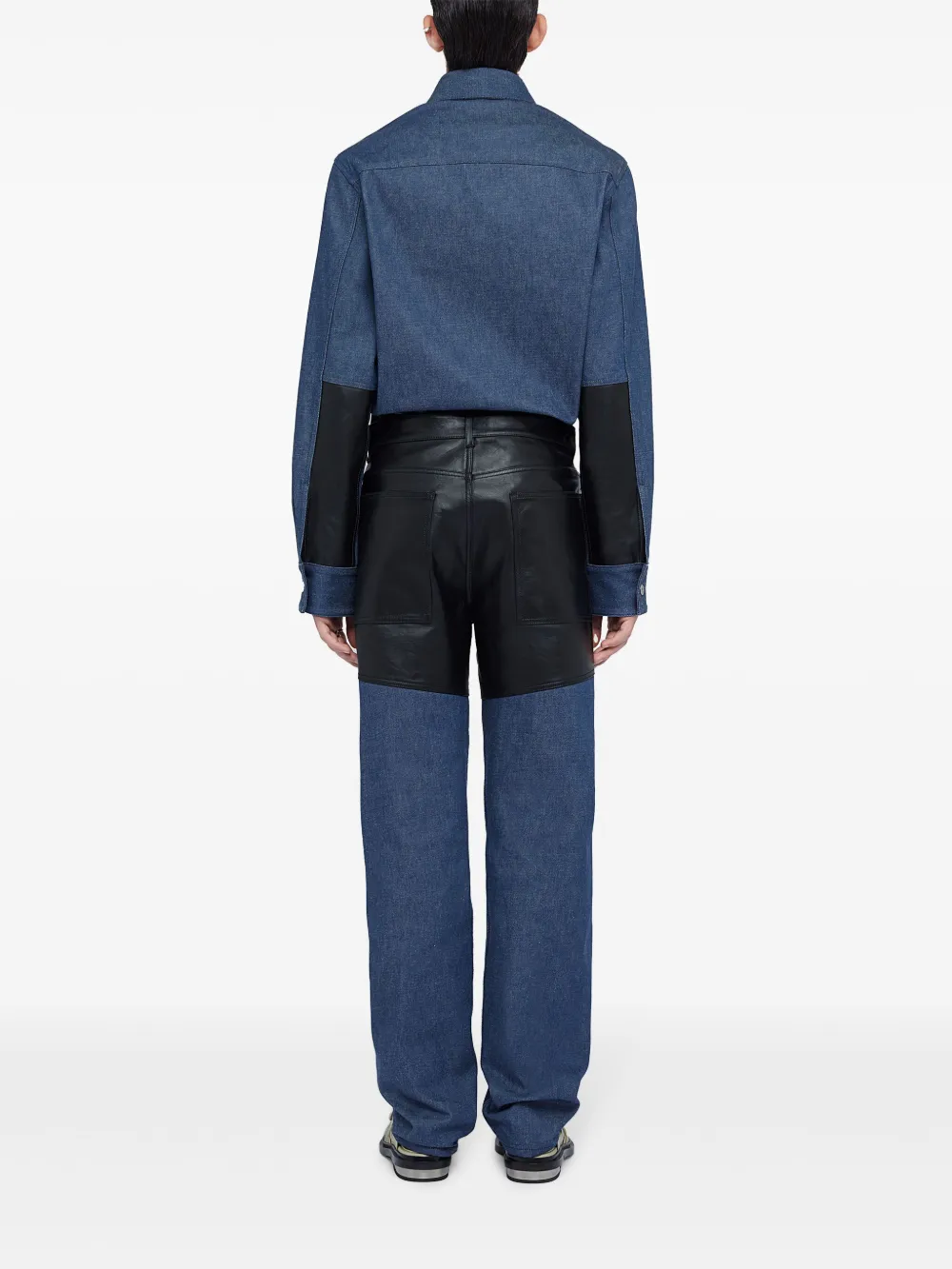 Jil Sander Broek met vlakken Blauw