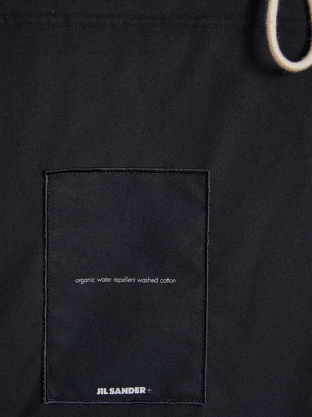 Jil Sander Parka met capuchon Blauw